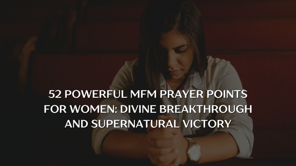 mfm prayer points for women