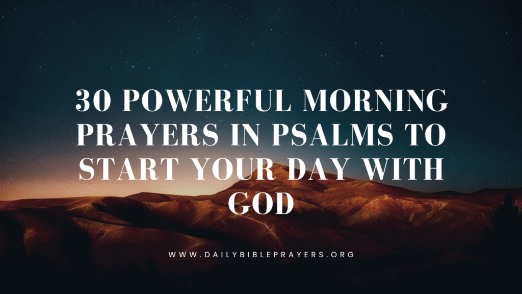 morning prayer in psalms