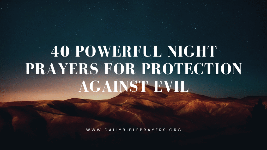 night prayers for protection against evil