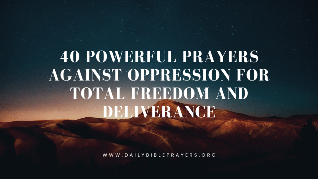 prayers against oppression